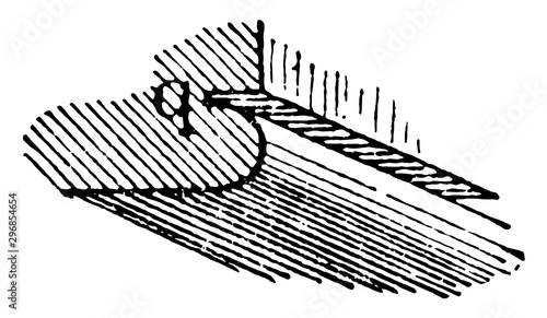 Quirk Molding narrow groove vintage engraving.