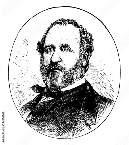 William Marcy Tweed vintage illustration