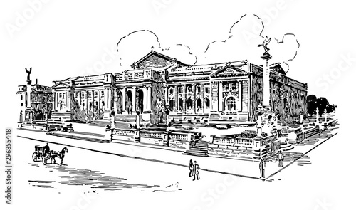 New York Public Library vintage illustration.