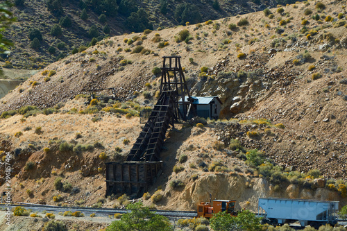 Old non working mine outside of Virginia City, Nevada.  Sherrifs office has these sites posted as dangerous do not enter