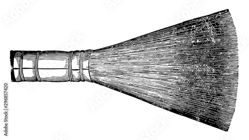 Round Badger blender vintage illustration.