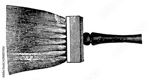 Flat Knotted Badger Blender vintage illustration.