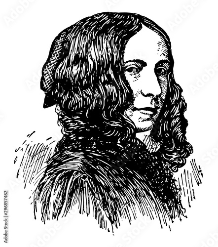 Elizabeth Barrett Browning vintage illustration