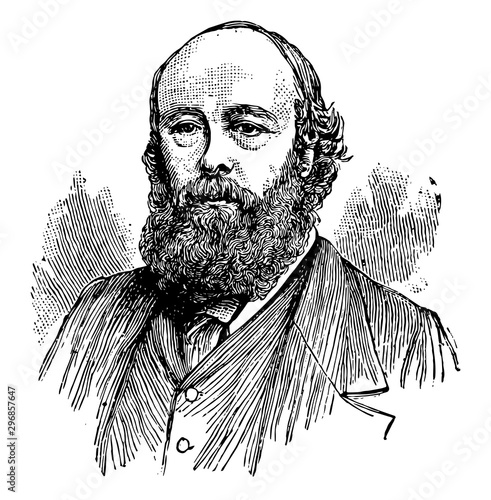 Marquis of Salisbury Robert Cecil vintage illustration