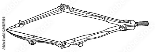 Compass Alignment orientation that shows direction vintage engraving.