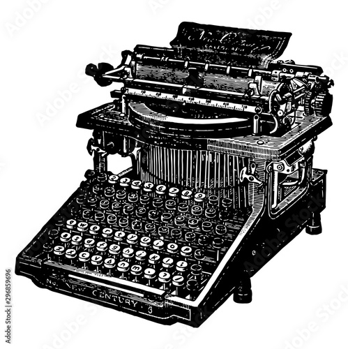 Caligraph Typewriter vintage illustration. photo