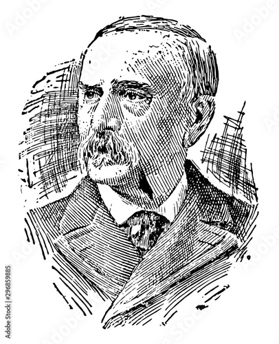 Julius Sterling Morton vintage illustration