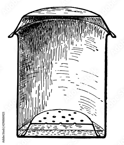 Sterilizing Pail vintage illustration.