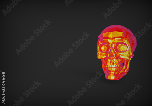 Obraz na płótnie skull isolated on black background