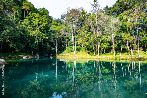 The emerald pool in Tham Luang - Khun Nam Nang Non Forest Park photo