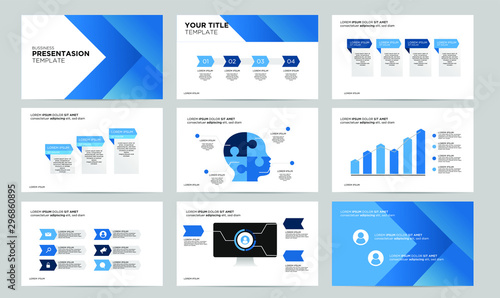 set blue business presentation backgrounds design template and page layout design for brochure ,book , magazine,annual report and company profile , with infographic timeline elements design concept