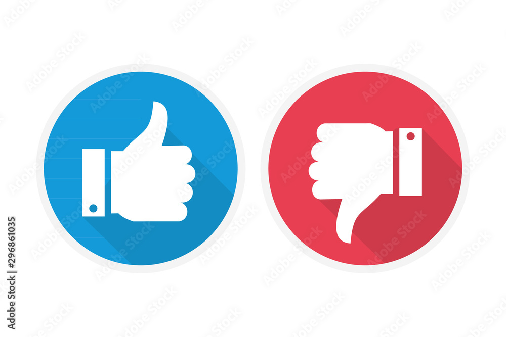 Thumb up and Thumb down icon Thumb up and Thumb down icon