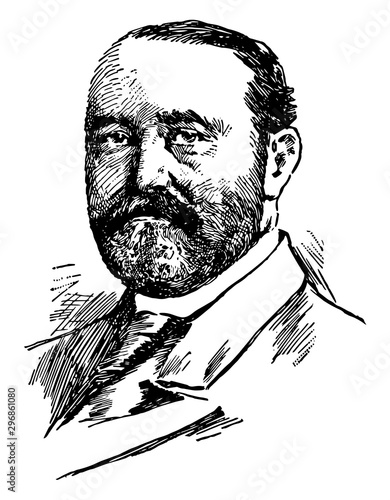 Frederick Dent Grant vintage illustration