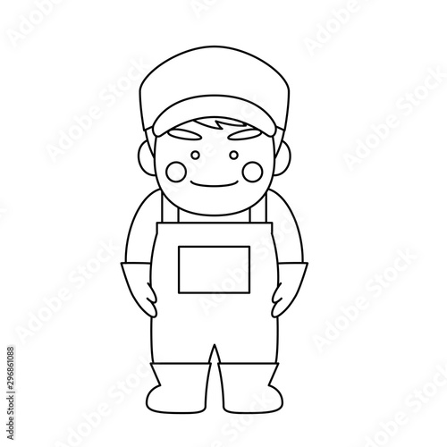 男性キャラクター水産業