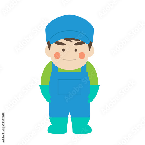 男性キャラクター水産業