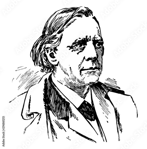 Henry Ward Beecher vintage illustration