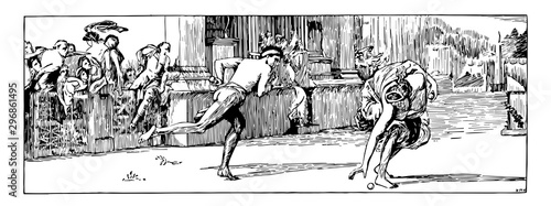 Atalanta Race vintage illustration.