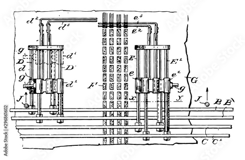 Weaving Loom vintage illustration.