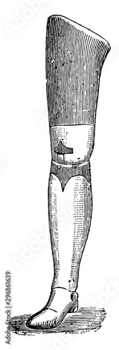 Artificial Leg vintage illustration