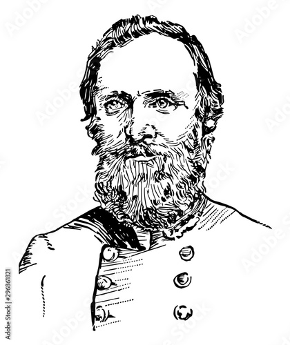 Canvas-taulu Thomas J. Stonewall Jackson vintage illustration