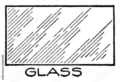 Mechanical Drawing Cross Hatching of Glass, crosshatching for texture,  vintage engraving.
