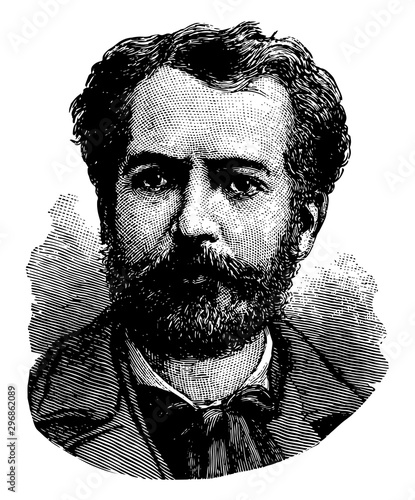 Frédéric Auguste Bartholdi vintage illustration photo