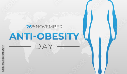 Anti-Obesity Day Background Illustration Banner