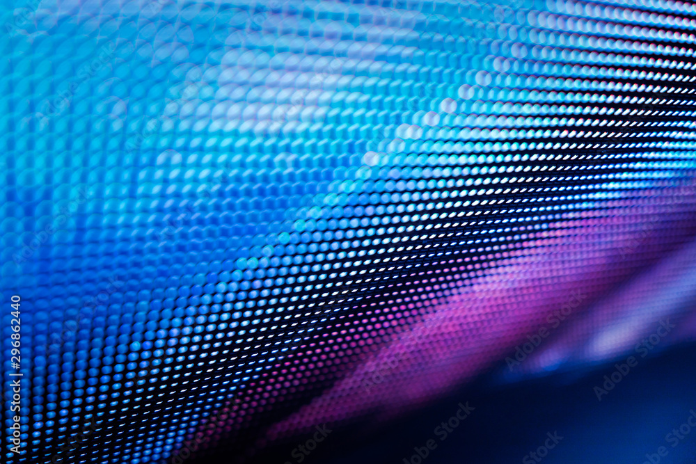 Fototapeta premium CloseUp LED blurred screen. LED soft focus background. abstract background ideal for design.