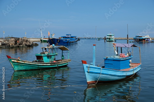 Vietnam Phu Quoc Duong Dong Harbour with fishing boats