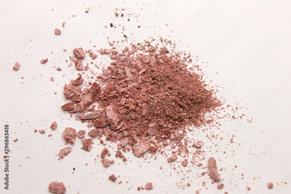 This is a photograph of a Pearly Pink powder eyeshadow isolated on a White background This is a photograph of a Pearly Pink powder eyeshadow isolated on a White background