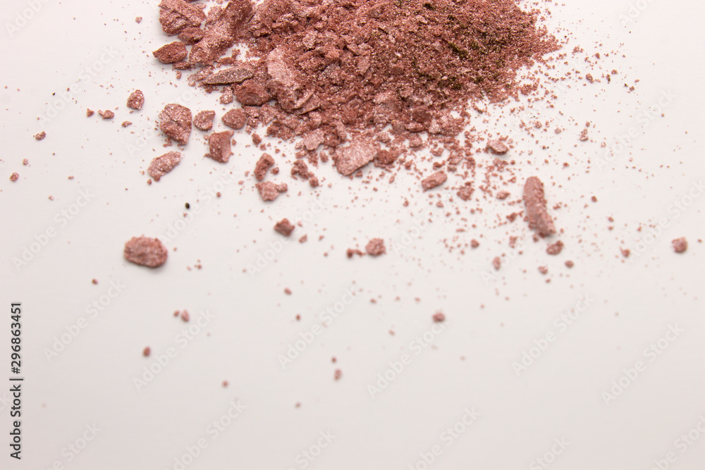 This is a photograph of a Pearly Pink powder eyeshadow isolated on a White background This is a photograph of a Pearly Pink powder eyeshadow isolated on a White background