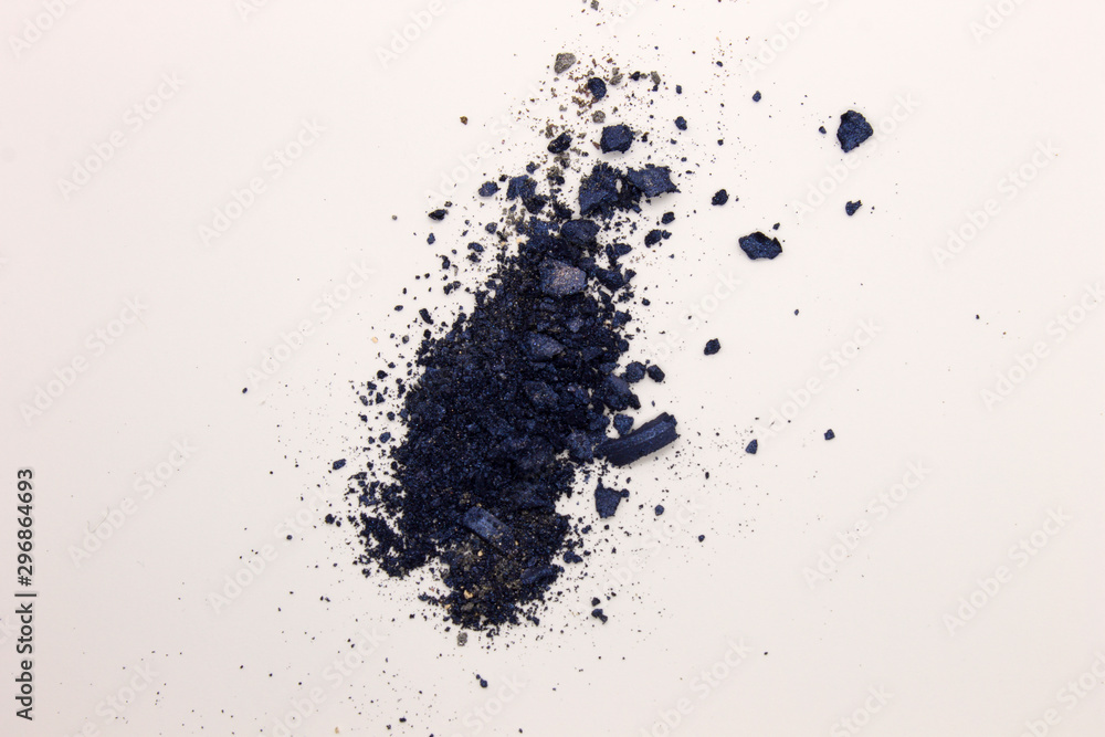 This is a photograph of Shimmery Royal Blue powder Eyeshadow isolated on a White background This is a photograph of Shimmery Royal Blue powder Eyeshadow isolated on a White background