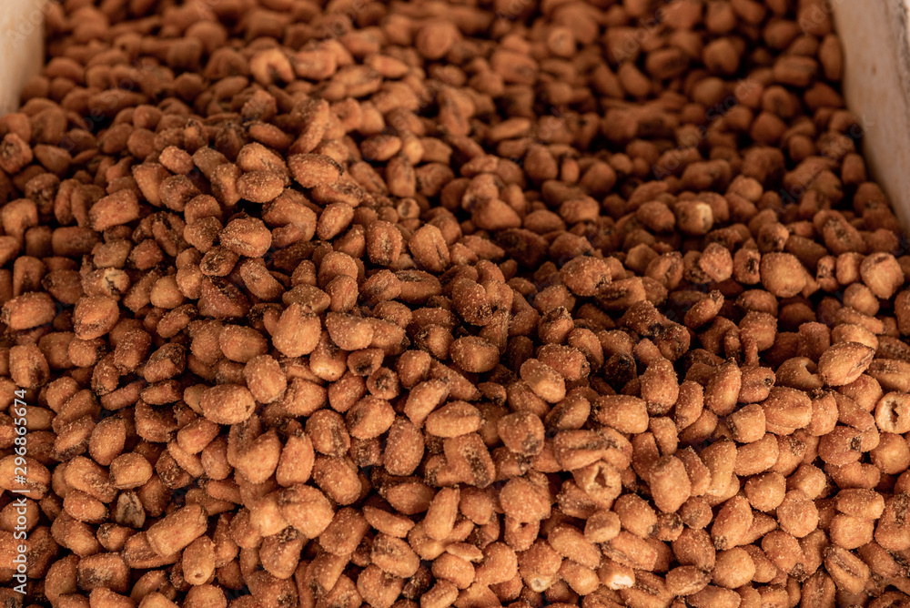 Salted roasted corn, in bulk in a street market Salted roasted corn, in bulk in a street market