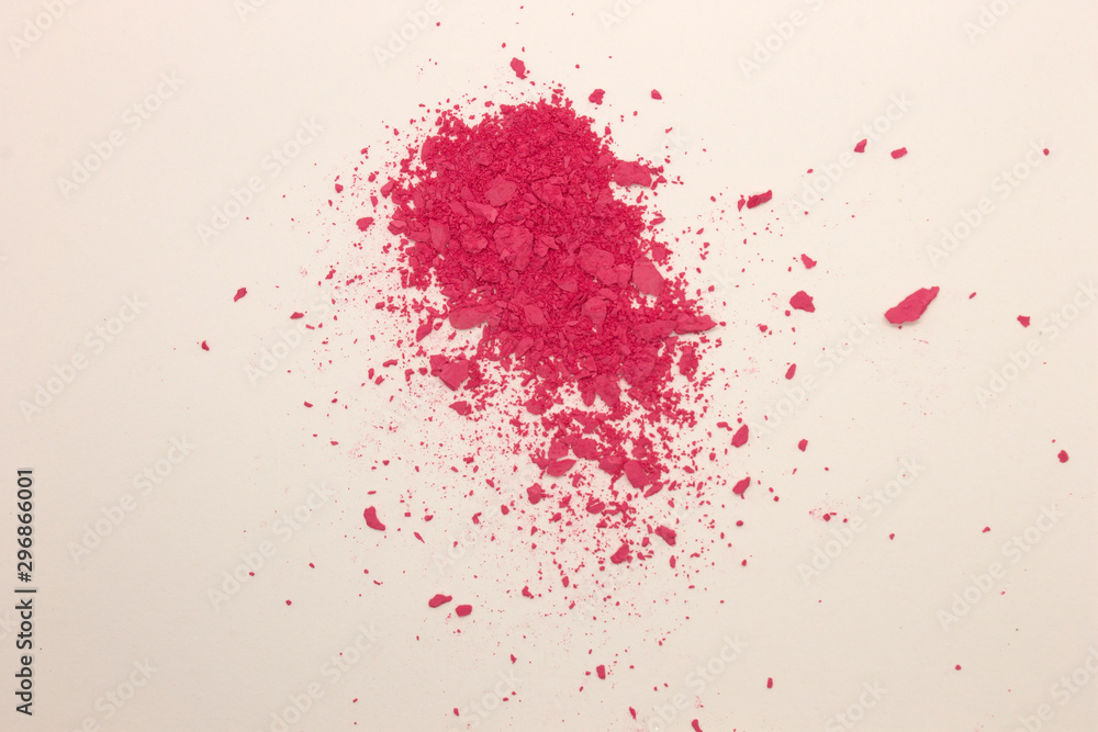 This is a photograph of Fuschia Pink powder Blusher isolated on a White background