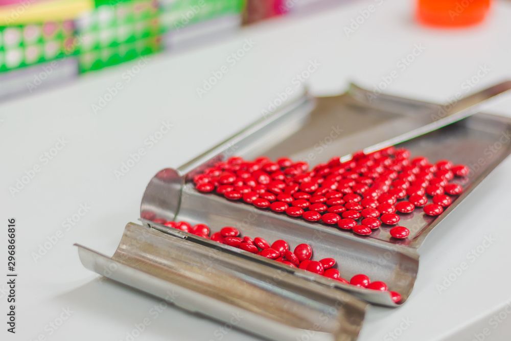Naklejka premium pills on table