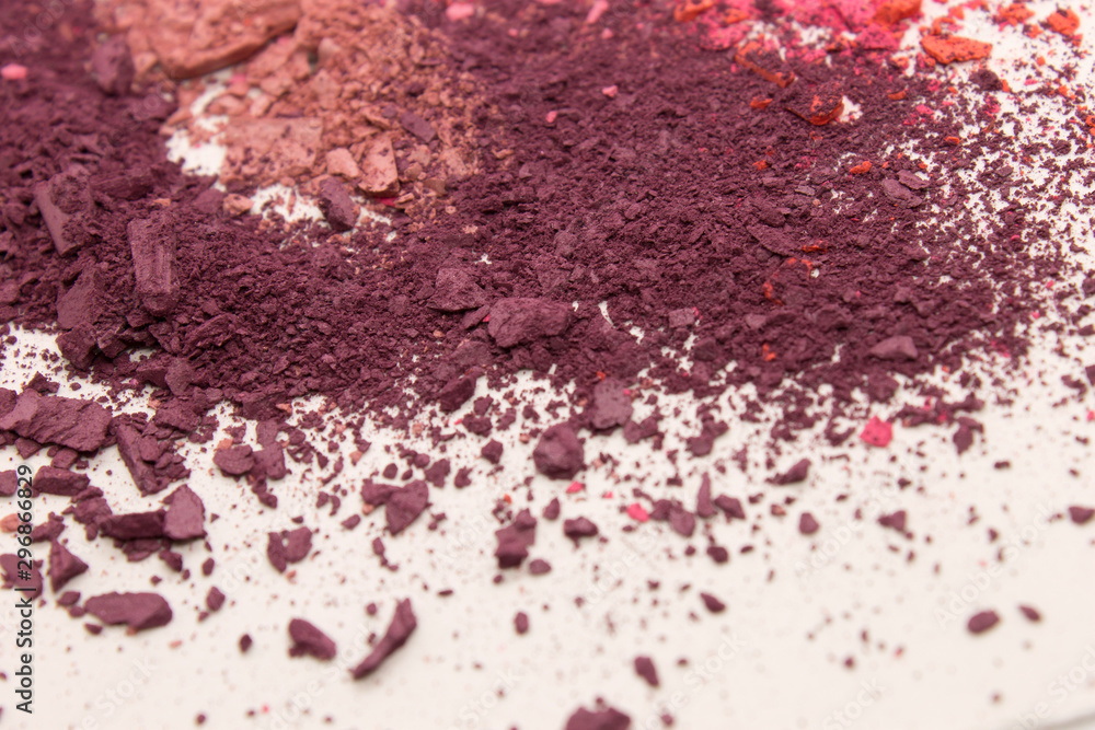 Fototapeta premium This is a photograph of colorful powder blusher isolated on a White background