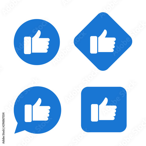 set of thumbs up icon logo