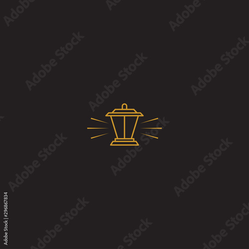 Lantern Logo Icon Design Template Vector Illustration © side
