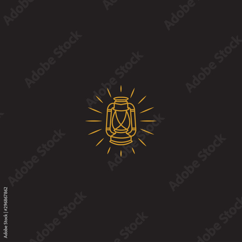 Lantern Logo Icon Design Template Vector Illustration