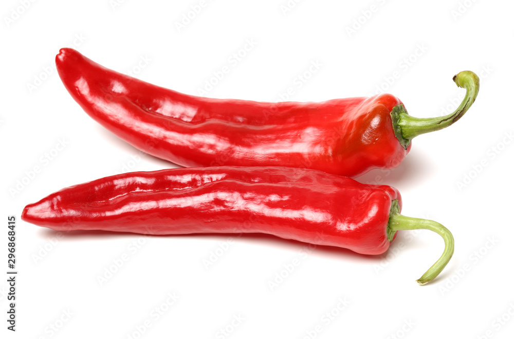 Fresh red pepper on white background Fresh red pepper on white background