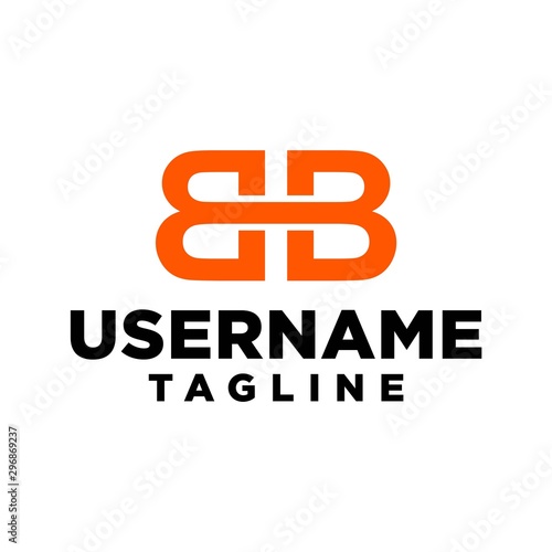 Creative letter bb logo design vector minimalist