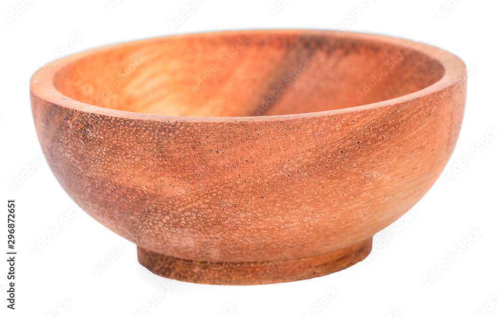 wood bowl on white background wood bowl on white background
