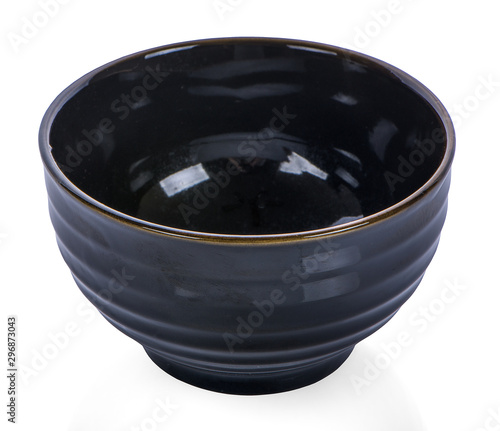 black bowl on white background