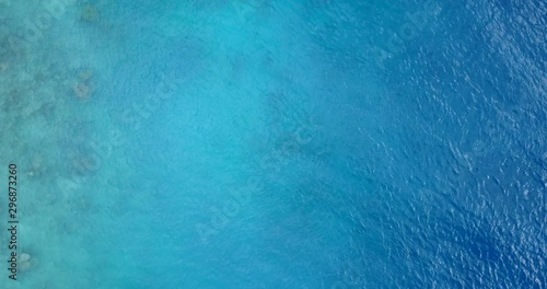 Wonderful wallpaper texture with blue turquoise water from a top view vertical in Louisiade Archipelago  photo