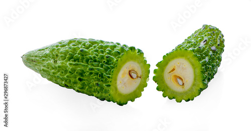 Bitter melon isolated on white background