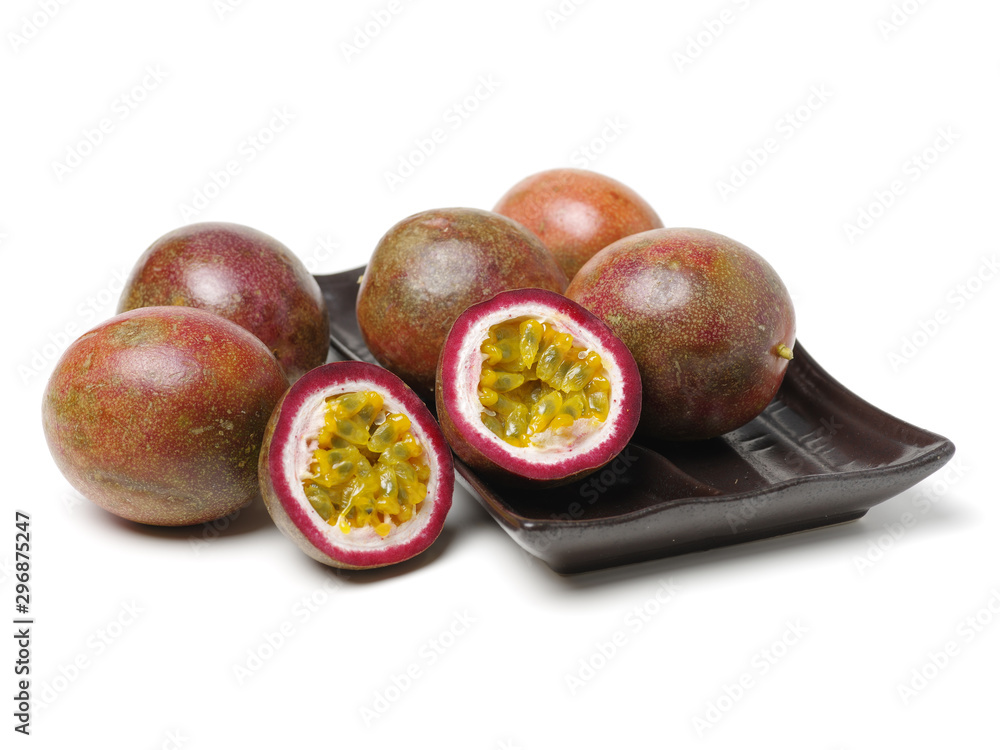 Passion fruit on white background Passion fruit on white background