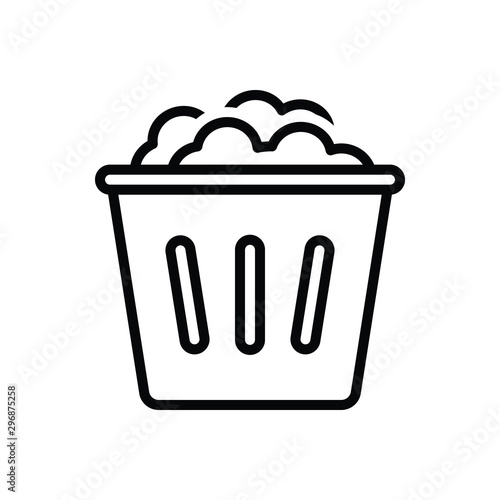 Black line icon for used dump 