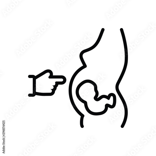Black line icon for her 