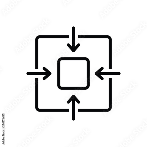 Black line icon for actual 