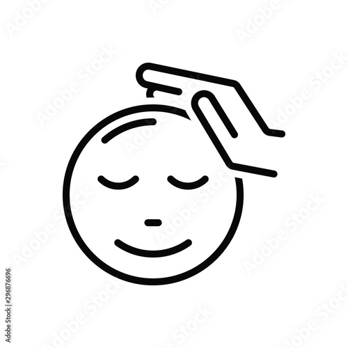 Black line icon for feel 